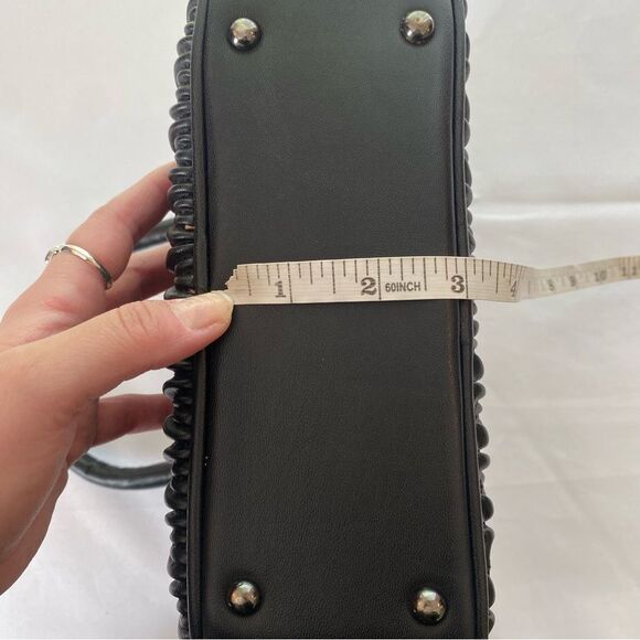 Valentino Orlandi Gunmetal Top Handle East West Hand Bag - Picture 16 of 16